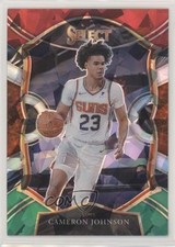 2020 Select Concourse Red White Green Cracked Ice Prizm Cameron Johnson #21 0a3