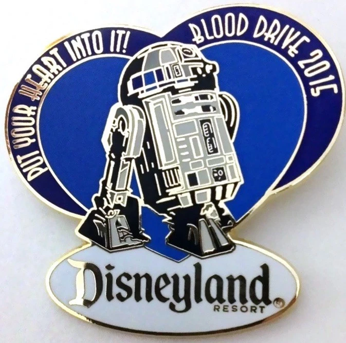 DLR Blood Drive 2015 Star Wars R2-D2 Put Your Heart Into It Disney Pin (C2)
