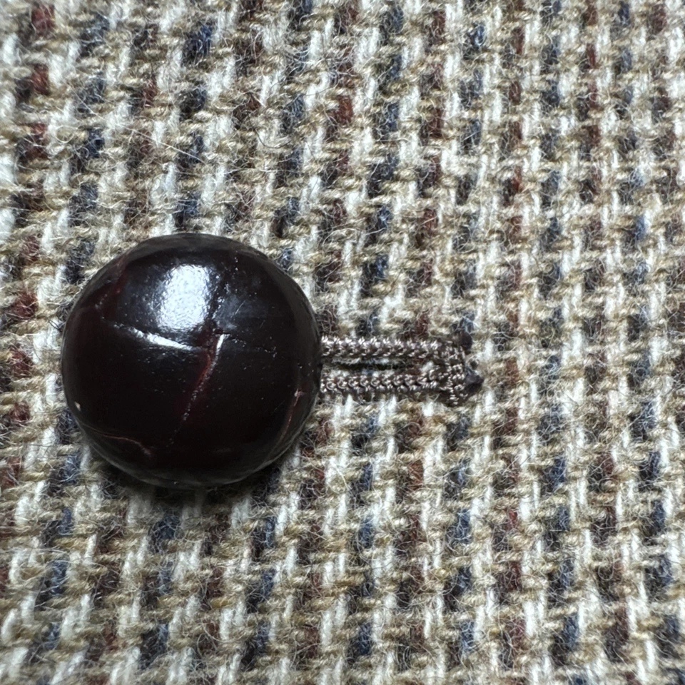 Винтажный Sears костюм куртка Sz 40R Твидовая шерсть коричневый гончая Sport пальто Blazer - Изображение 4 из 4