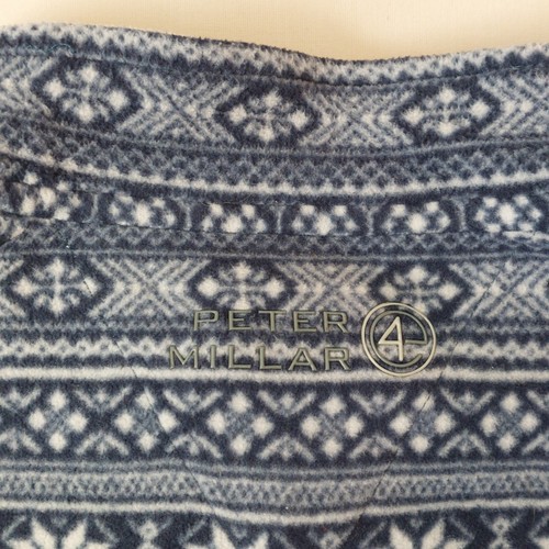 Suéter Pullover Peter Millar Warmth 1/4 Cremallera Polar L Azul Fair Isle Copo de Nieve - Imagen 10 de 15