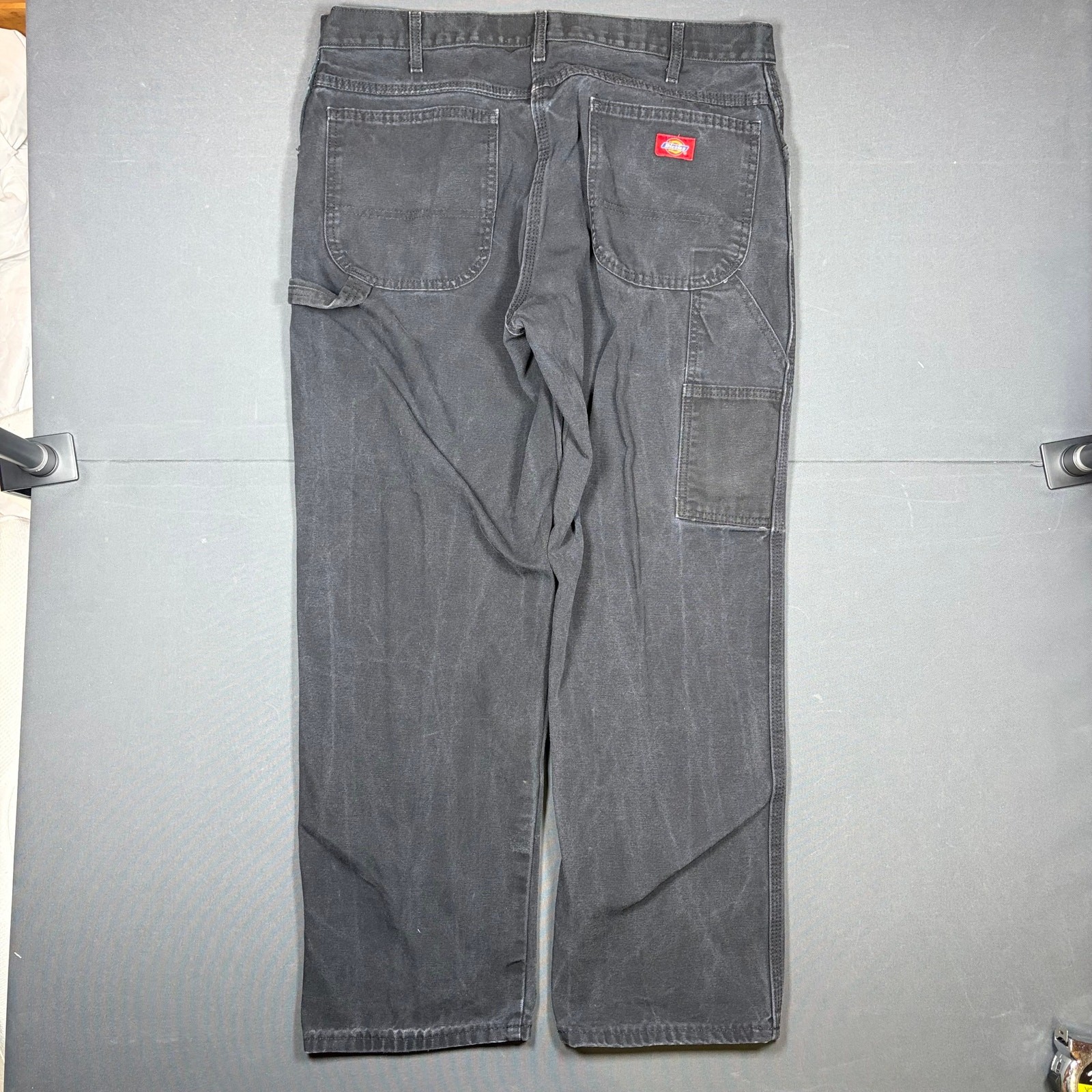 Vintage Dickies Black Canvas Carpenter Pants Relaxed Fit Workwear Jeans 36x32