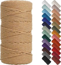 Light Tan Macrame Cord 3mm x 220yards Colored Macrame Rope Cotton Rope Macram...