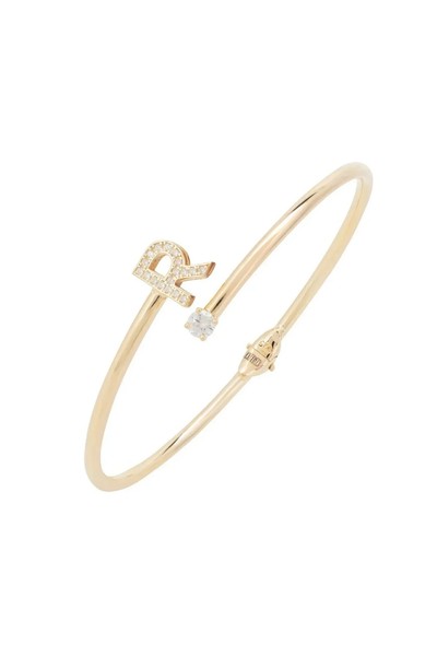 Latelita Initial R Armreif Gelbgoldfarben Vergoldet Mit Cubic-Zirconia, 19,5Cm-image