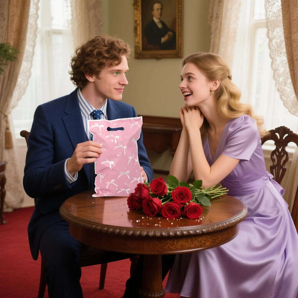 30 Piezas Bolsas de Regalo de Lazo Rosa, Lindo Lazo Plástico Bolsas de Regalo Favor de Fiesta con Temática de Lazo Foto 3 de 4