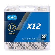 KMC X12 12-Speed 126 links X-Series Bicycle Chain Silver/Black
