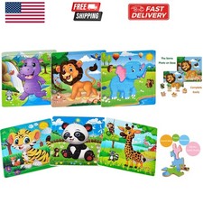 Puzzles for Kids Ages 3-5 Toddler Wooden Toys Montessori Learning Education P...