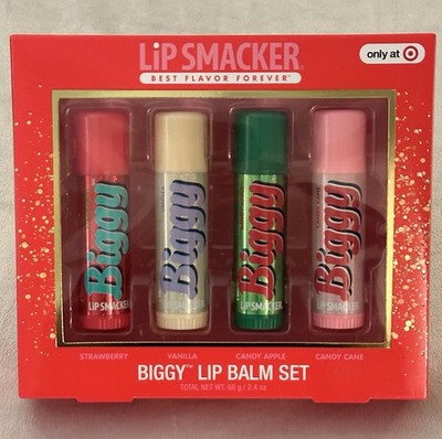 Lip Smacker Biggy Lip Balm Target Holiday Gift Set 4pk LIMITED ED Best Flavors