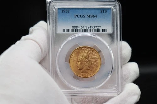 US Gold $10 Indian Head Eagle - PCGS MS64  - 1932