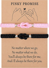 2 Pcs Matching Couple Bracelets, Love Knot Bracelets for Couples, Long Distance