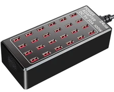 24-Port 100W USB Charging Station | Phone, Tablet, Device Charger for Hotels ...