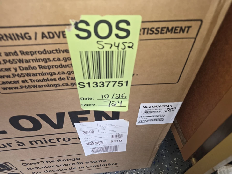 Samsung 2.1 CU Ft Over-the-Range Microwave /Sensor Stainless Steel. - Image 4 of 4