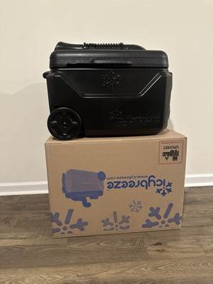 IcyBreeze Platinum Pro PORTABLE AIR COOL, Black/Black, 12V, 10Ah Battery+Charger