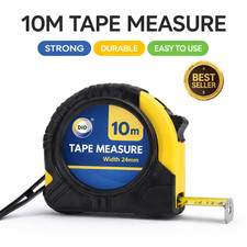 10m Tape Measure 24mm Heavy Duty Measuring Tape Lockable Builder DIY Tool Pro