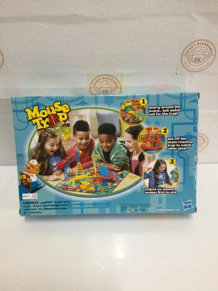 Hasbro Gaming Mouse Trap Board Game for Kids Ages 6 and Up TATTY BOX - Image 2 of 2