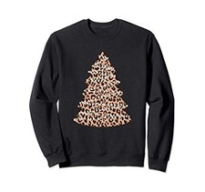 Christmas cheetah print leopard Christmas tree sweatshirtfrom JP
