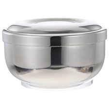 Stainless Steel Shaving Soap Bowl Lidded Foaming Container Male Accessory