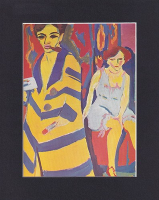 #ad #ad 8X10quot; Matted Print Modern Art Picture: Ernst Ludwig Kirschner Artist and Model $16.65