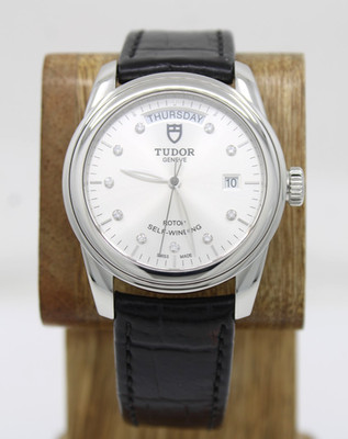 Tudor Glamour Day/Date 39mm Silver Diamond Dial Automatic Watch M56000