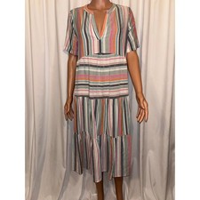 SHEIN Multi-Color Midi Dress Size Large