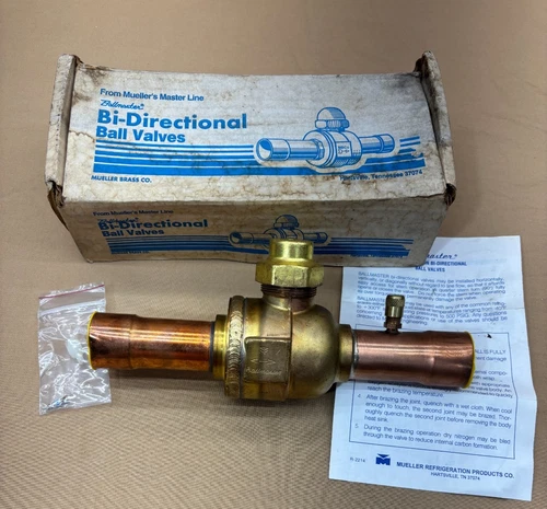 Mueller A 17466 Bi-Directional Ball Valve 1 3/8 Refrigeration Replacement Part