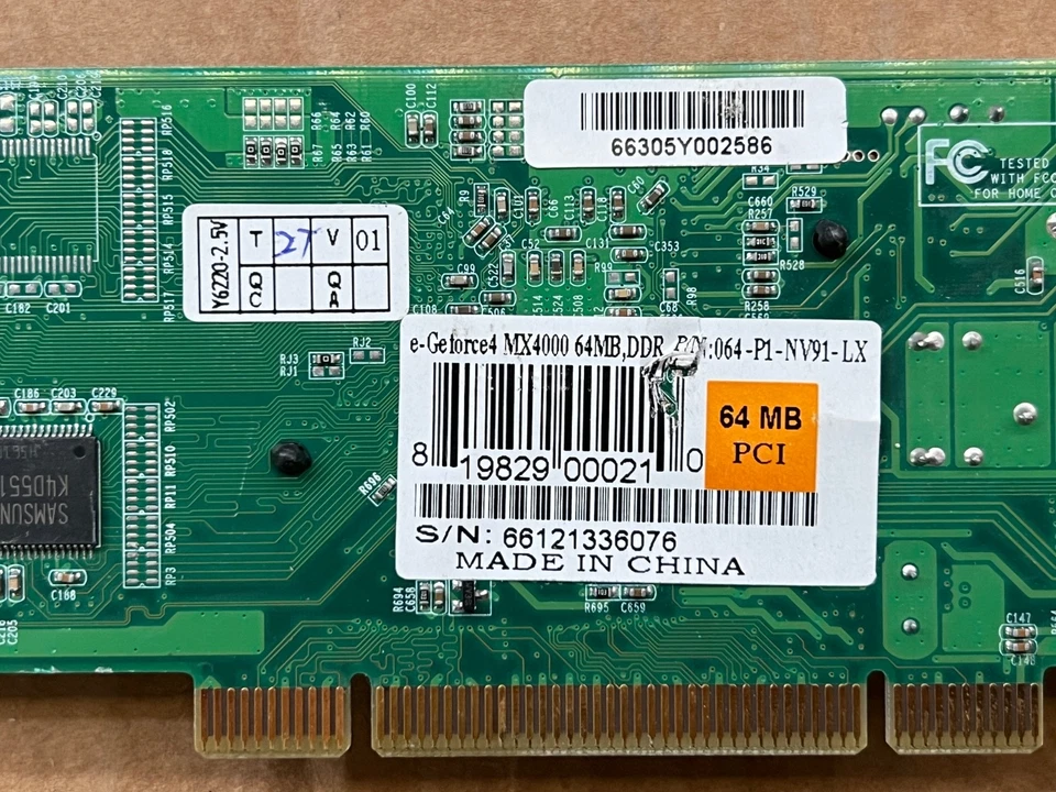 NVidia GeForce4 MX 4000 64MB PCI VGA CARD - Image 4 of 4