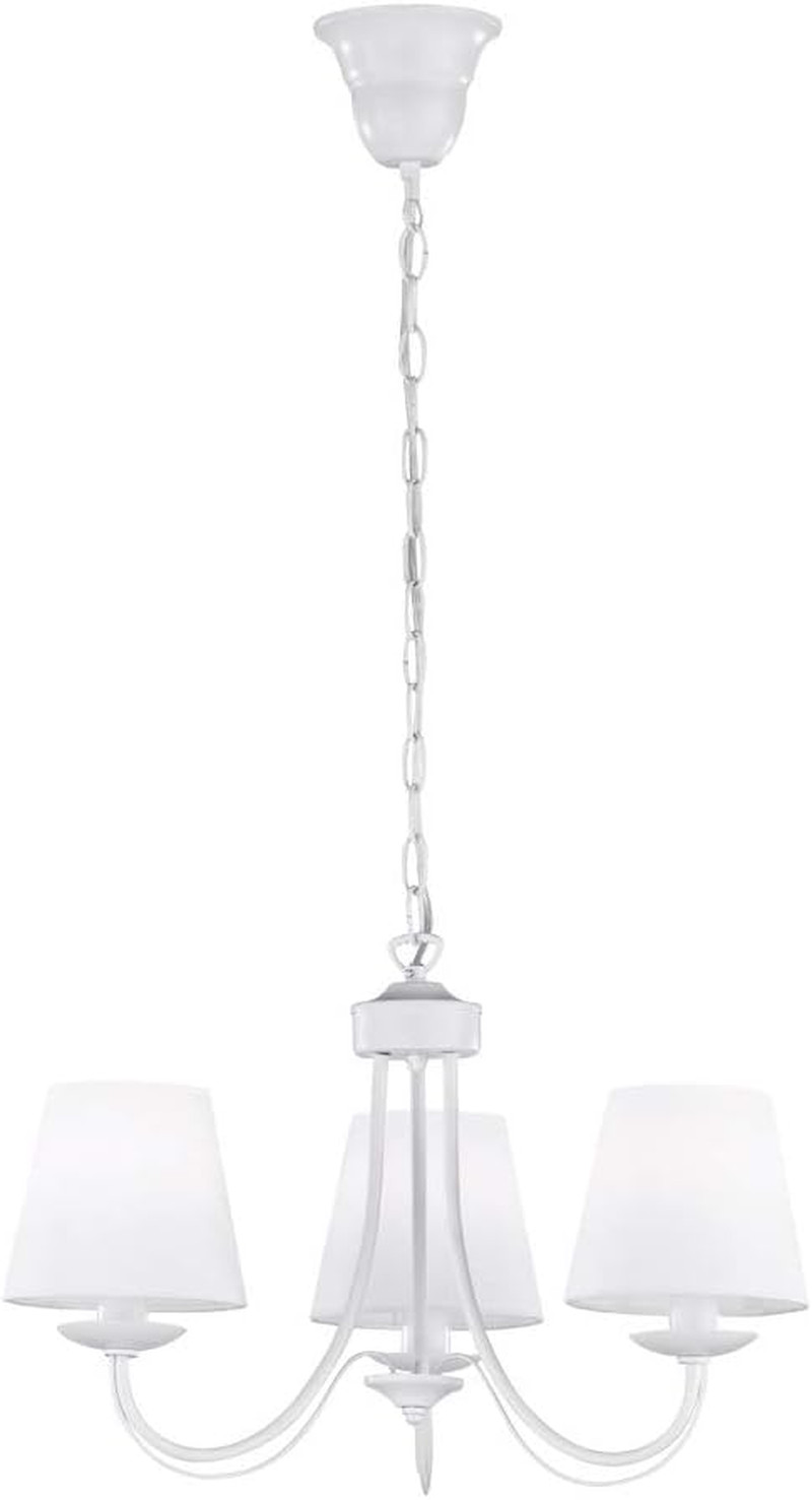 Lampadario Bianco Opaco Trio Leuchten - Atmosfera Calda per Soggiorno E14