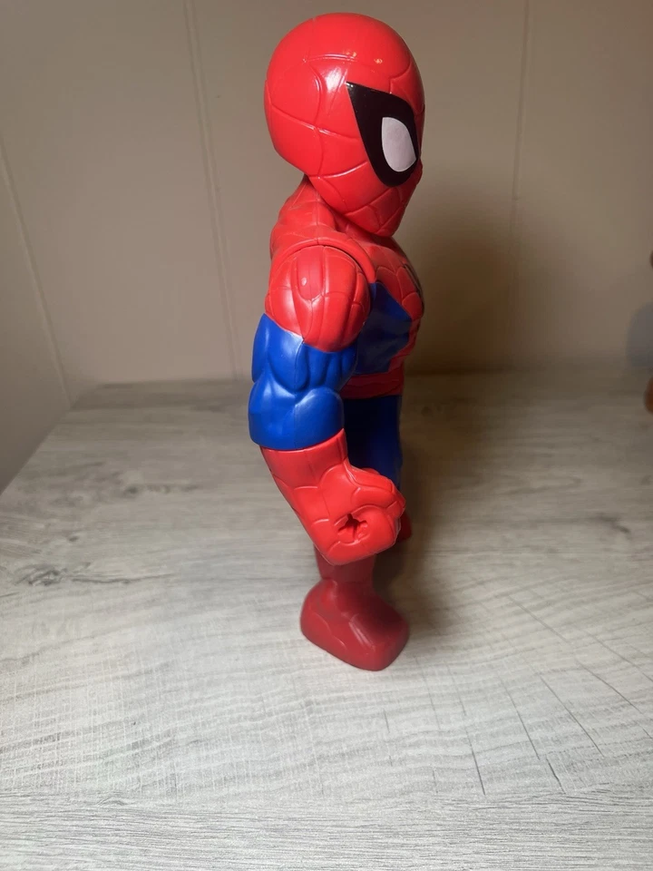 Lote de 4 figuras de acción Hasbro Mega Mighties Spider Man Black Panther Iron Man Foto 4 de 4