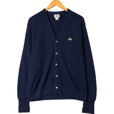 Vintage 80'S-90'S Lacoste IZOD acrylic knit cardigan made in the