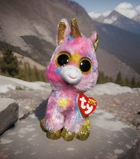 Ty Beanie Boos 2021 FANTASIA The Unicorn 6” Rainbow Unicorn New