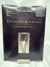 Donna Karan Ultra Sheer Toner hosiery Black Sz.Tall 00C10 NIP