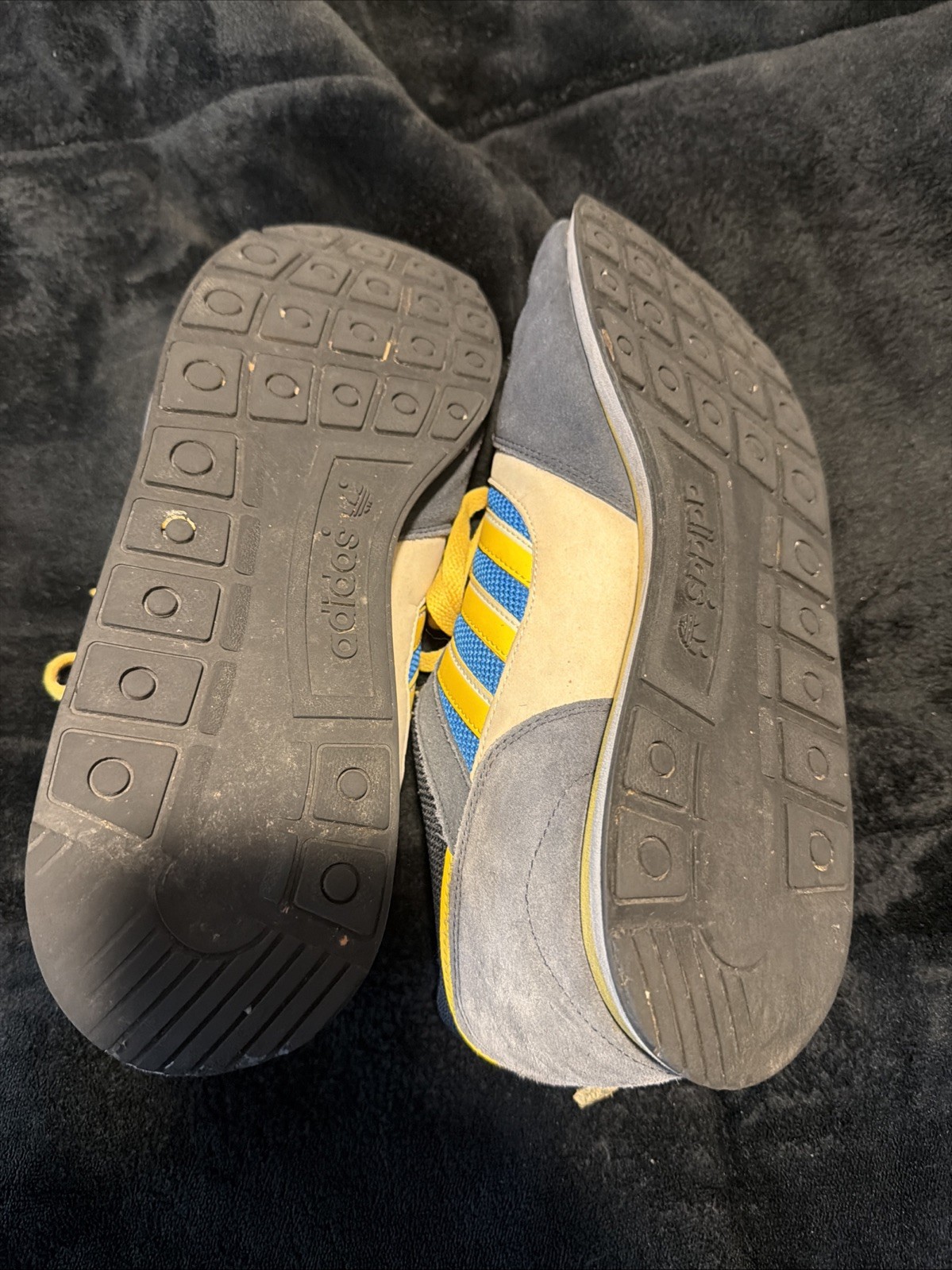 VTG Adidas Originals ZX 100 blue & yellow shoes Men's sz 12 sneakers 500 700 thumbnail 7