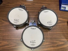 3 Pack Roland PD-85 Dual Trigger Mesh Head V-Drum Trigger Pads - Black - EW04609
