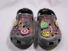 Avengers Kids' Crocs Size 11c with Jibbitz