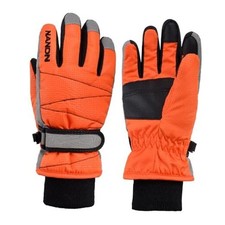 Kids Ski Snow Gloves Windproof for Boys Girls S 6-7 years old D - Orange