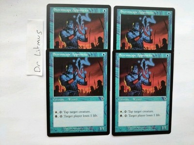 4x Stormscape Apprentice Invasion Human Wizard MTG Great Condition