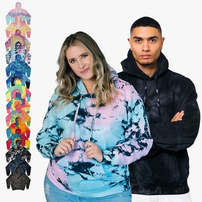 COLORTONE - Unisex Hoodie Flower Power Hippie Tie-Dye Rainbow mit Kapuze S - 3XL