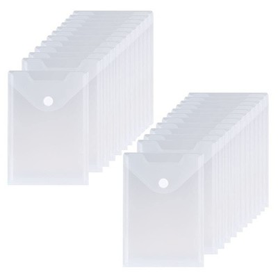 24 Pack Large Clear Die & Stamp Storage Bag Transparent Plastic Folders for C...