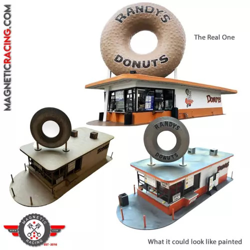 Magnetic Racing 064 Randy's Donuts circuit fente echelle 1 32