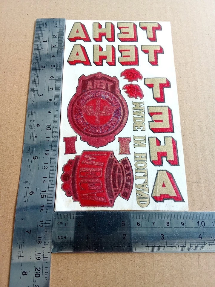 Calcomanía adhesiva de transferencia TEHA para bicicleta vintage Teha NOS (envío gratuito) Foto 3 de 4