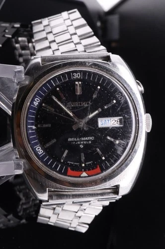 Vintage Seiko Bell-Matic 40mm Auto 17J Steel Mens Watch 4006 6031 $1 N/R