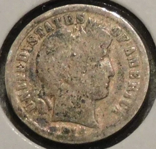 Silver Dime - Barber - 1914-D (Cull.  Get it for the silver.)
