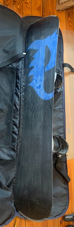 Snowboard clásico Palmer de colección 158 cm con fijaciones y estuche Foto 3 de 4
