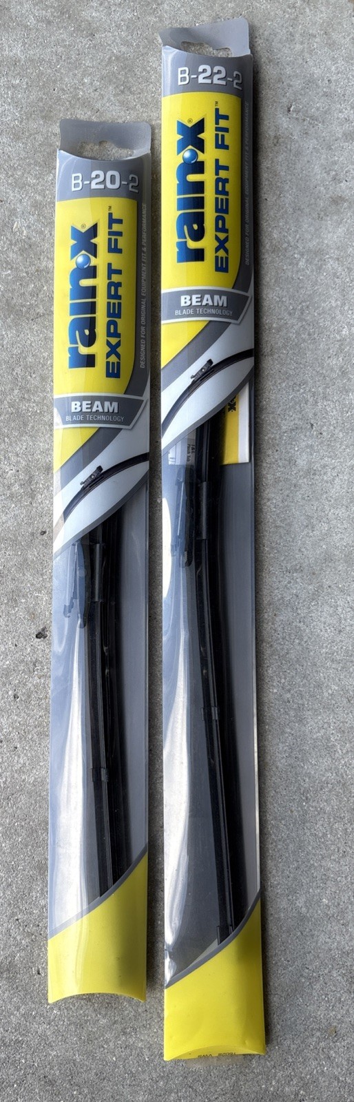 Rain-X Expert Fit Windshield Wiper Blade 20" & 22”BEAM Style B-20-2 & B-22-2 New