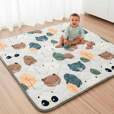 Baby Play Mat 50 X 50" for Playpen Padded Play Mat for Babies Shock-Absorbing