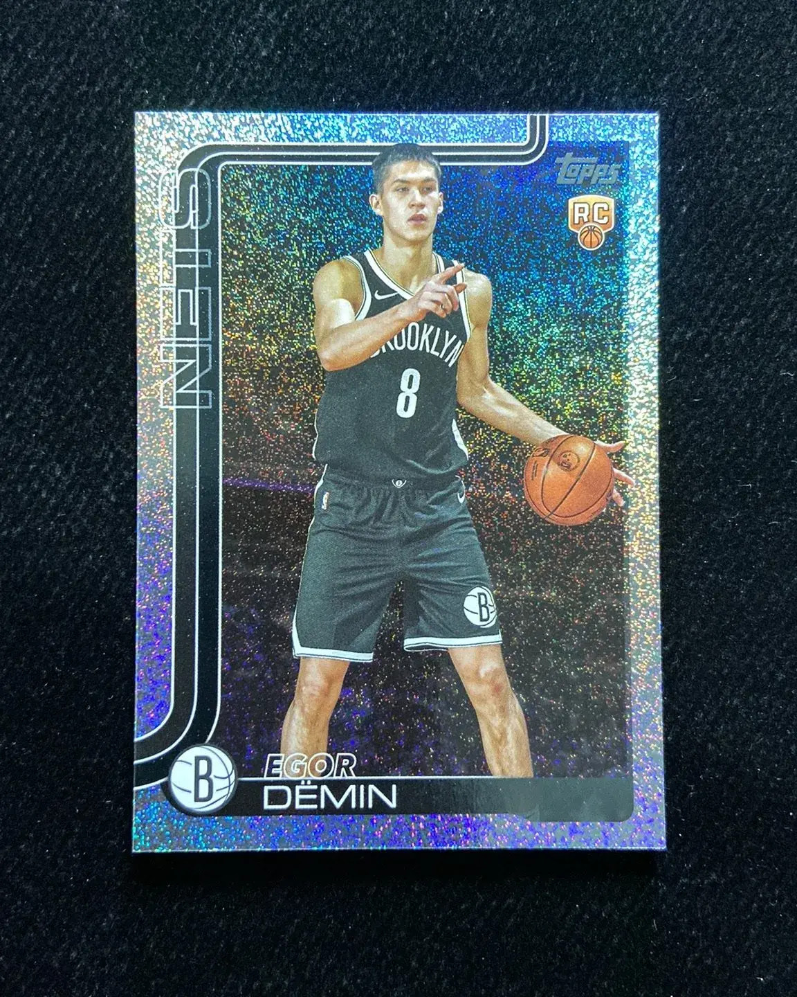 2025-26 Topps Flagship Egor Demin Sandglitter RC Rookie Nets #208 J84