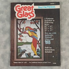 1980 Great Glass Bird Patterns Book 1 7380 Plaid Stained Glass 3 Designs Parrot