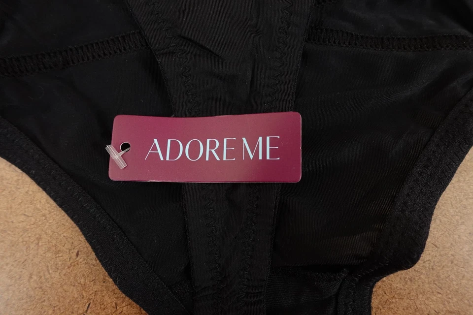 Adore Me Womens Size Medium Black Strappy Thong Panty 3 Pack NWT - Image 4 of 4
