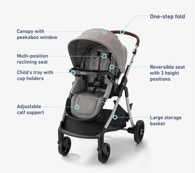 Graco Modes Closer 3 In 1 Travel System BRAND NEW Highland Grey