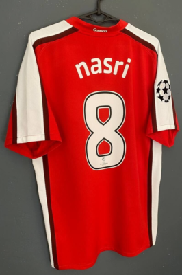 MEN'S FC ARSENAL 2008/2009 SAMIR NASRI UEFA SOCCER FOOTBALL SHIRT