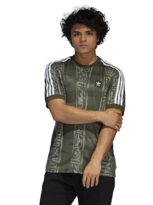 NEW Adidas Originals Dakari 3-Stripe Jersey - Green Size XL